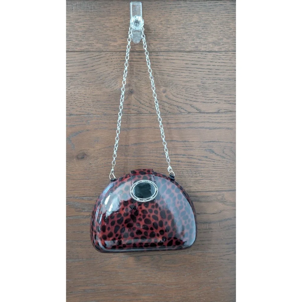 Brighton Cheetah Print Clutch, with shoulder chain